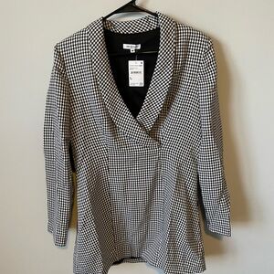 Houndstooth Black Mini Dress
